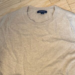 Lands' End Light Tan 100% Cashmere Sweater